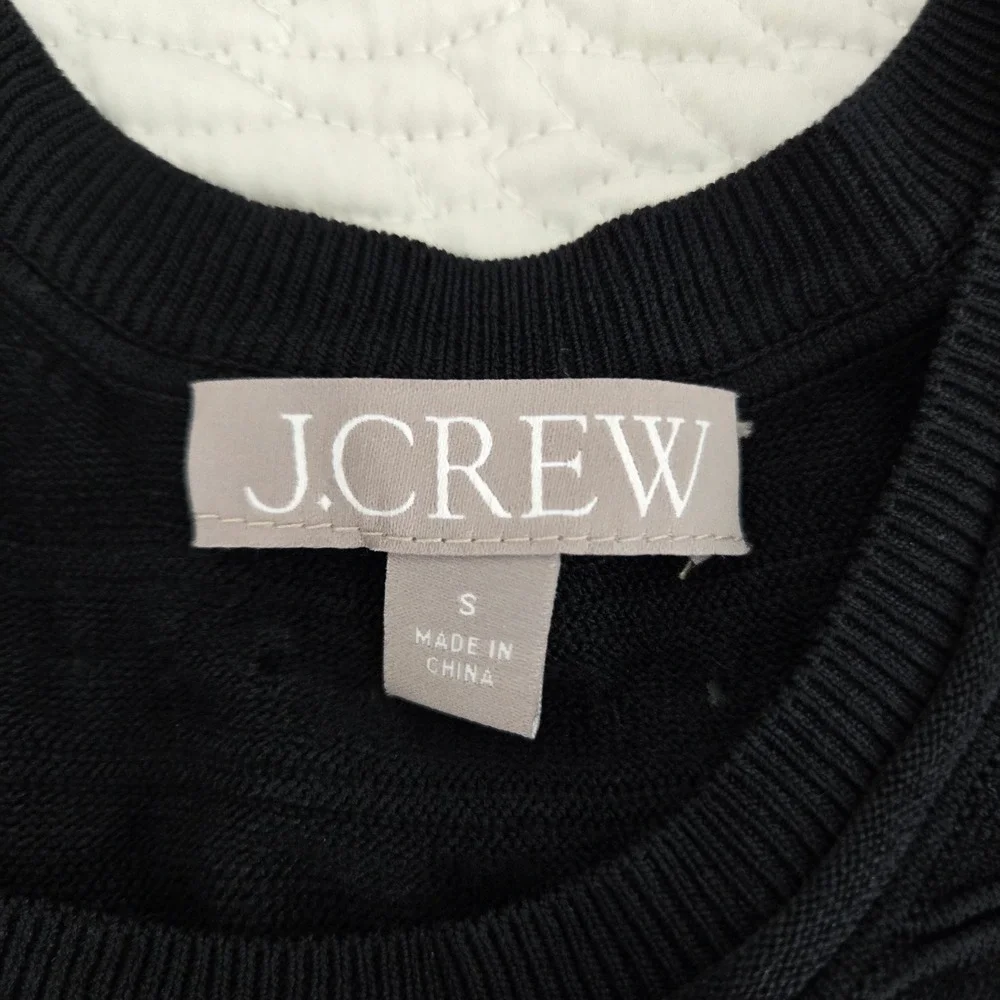 J.Crew Open-Knit Mini Dress‎ Black. Size S CD360